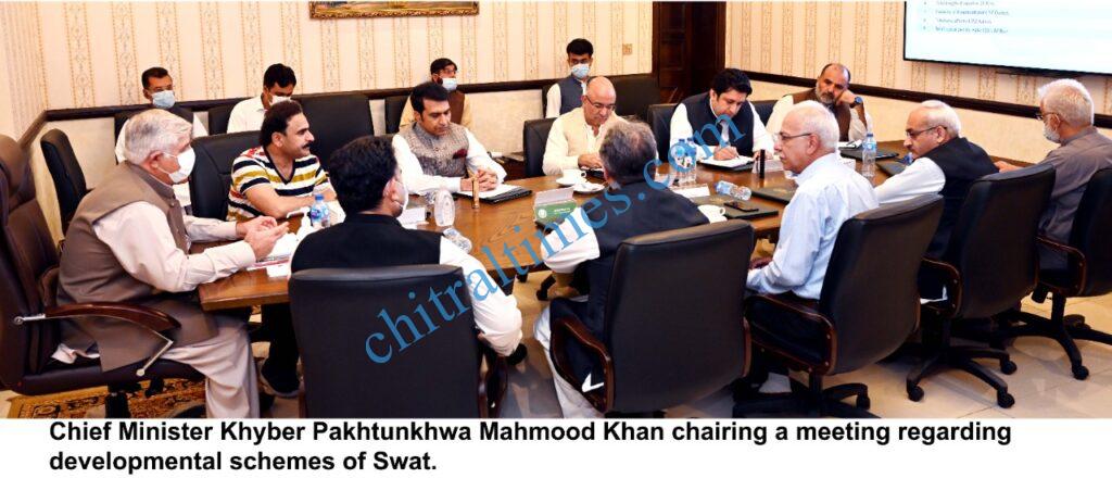 CM Kp mahmood khan chaired meeting on swat development schemes scaled