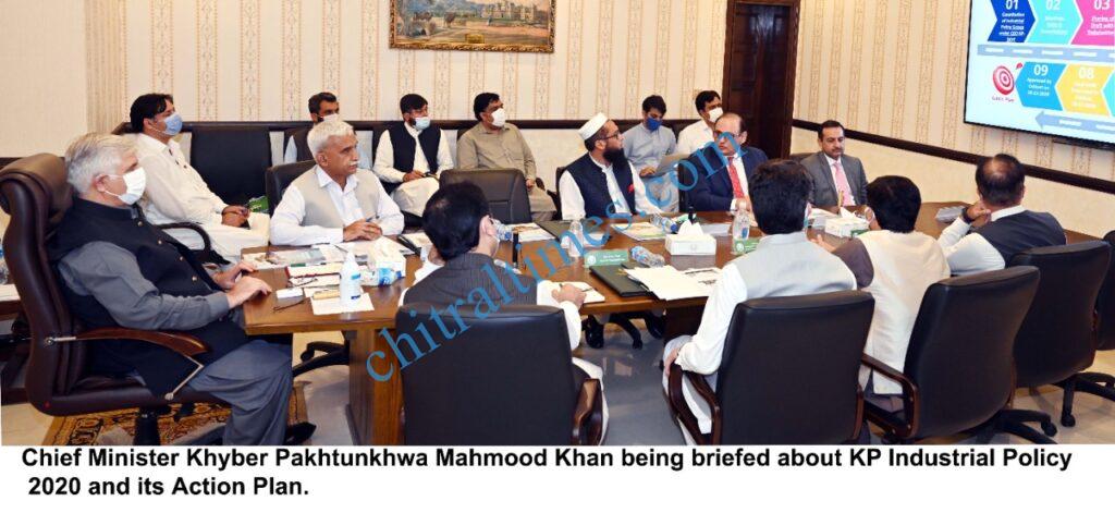 chitraltimes mahmood khan cm kp chaired meeting on indurstrial policy scaled