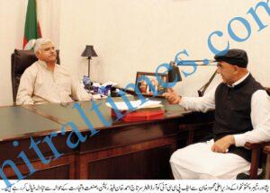 chitraltimes sartaj ahmad met cm khyber pakhtunkhwa