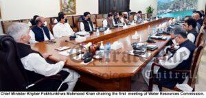 chitraltimes cm kp chaired first meeting of Water resources commission