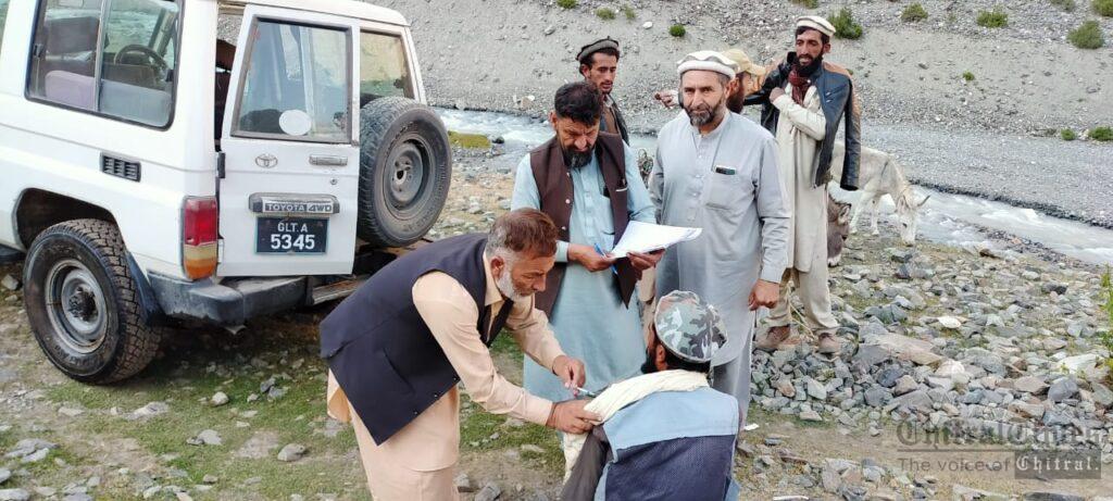 Chitral Times - The voice of Chitral | سطح سمندر سے 11700 فٹ کی بلندی پر واقع گولین چراگاہ میں کورونا سے بچاؤ کی ویکسنیشن chitraltimes golen pasture 8 2