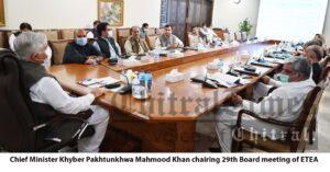 chitraltimes kp mahmood khan chairing etea meeting