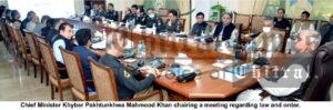 chitraltimes cm chairing law and order meeting kp