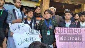 chitraltime booni degree college protest