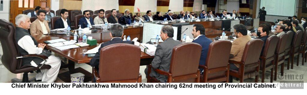 chitraltimes chief minister khyber pakhtunkhwa addressing 62nd meeting of provincial cabinet