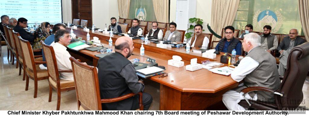chitraltimes chief minister kp chairing peshawar development authority scaled