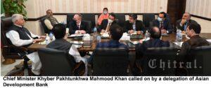 chitraltimes chief minister mahmood khan called on ADB