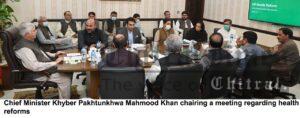 chitraltimes cm kpk mahmood chairing health reforms meeting