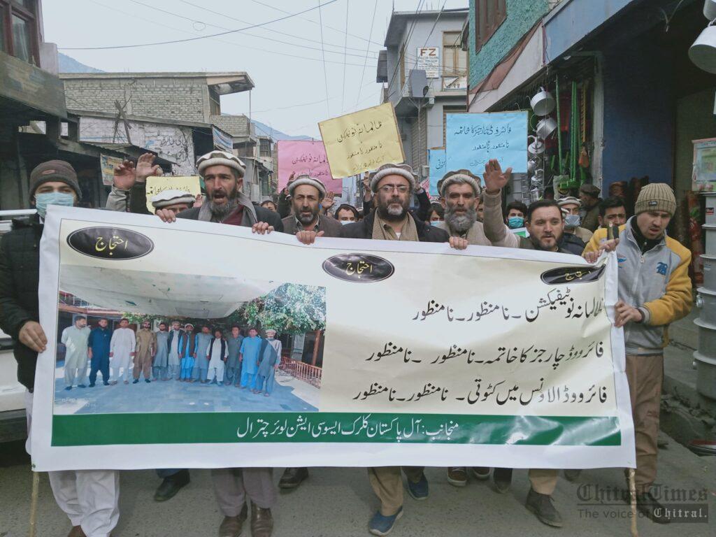 chitraltimes all employes coordiantion council protest chitral lower scaled