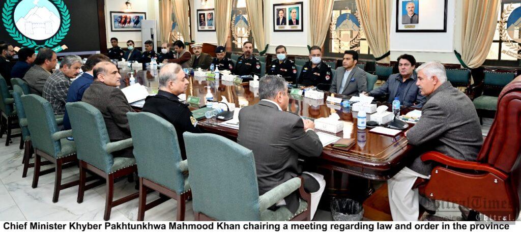 chitraltimes cm chairing law and order meeting in the kp province scaled
