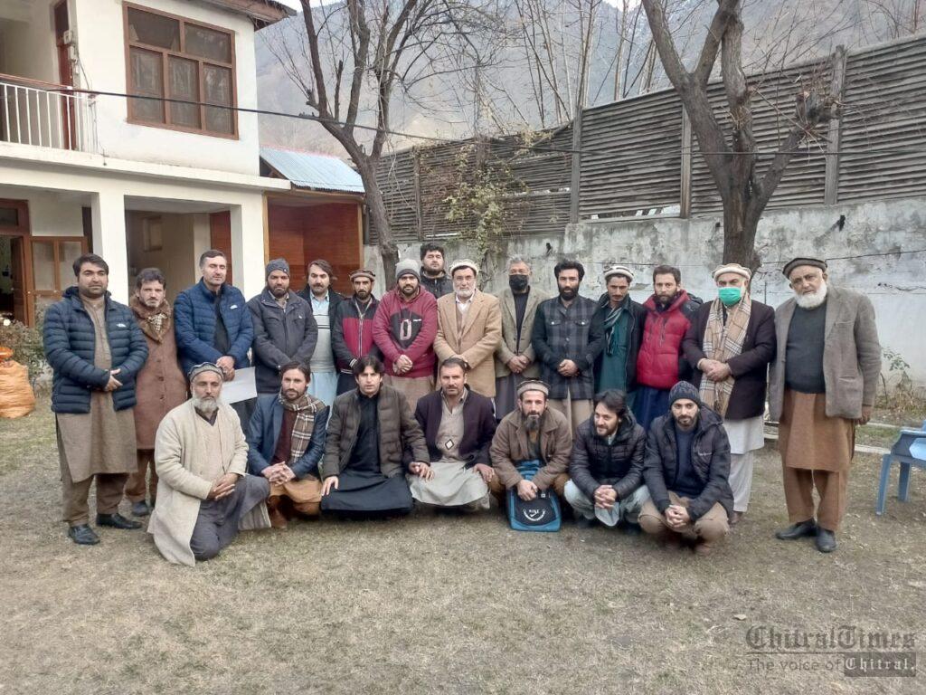 chitraltimes pti workers press confrence chitral haji sultan qasim