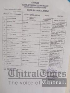 chitraltimes tehsil mastuj chairmanship candidates list