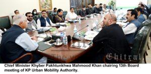 chitraltimes cm kpk chairing kp urban mobility authority meeting