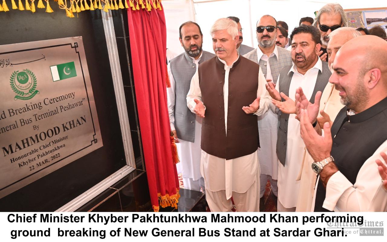 chitraltimes cm kpk inaugurated new general bus stand chmakani