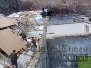 chitraltimes kosht house damaged in strong wind upper chitral 5
