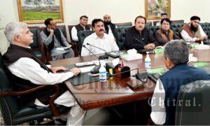 chitraltimes chief minister kpk chairing meeting on historic mahabat khan mosque peshawar1