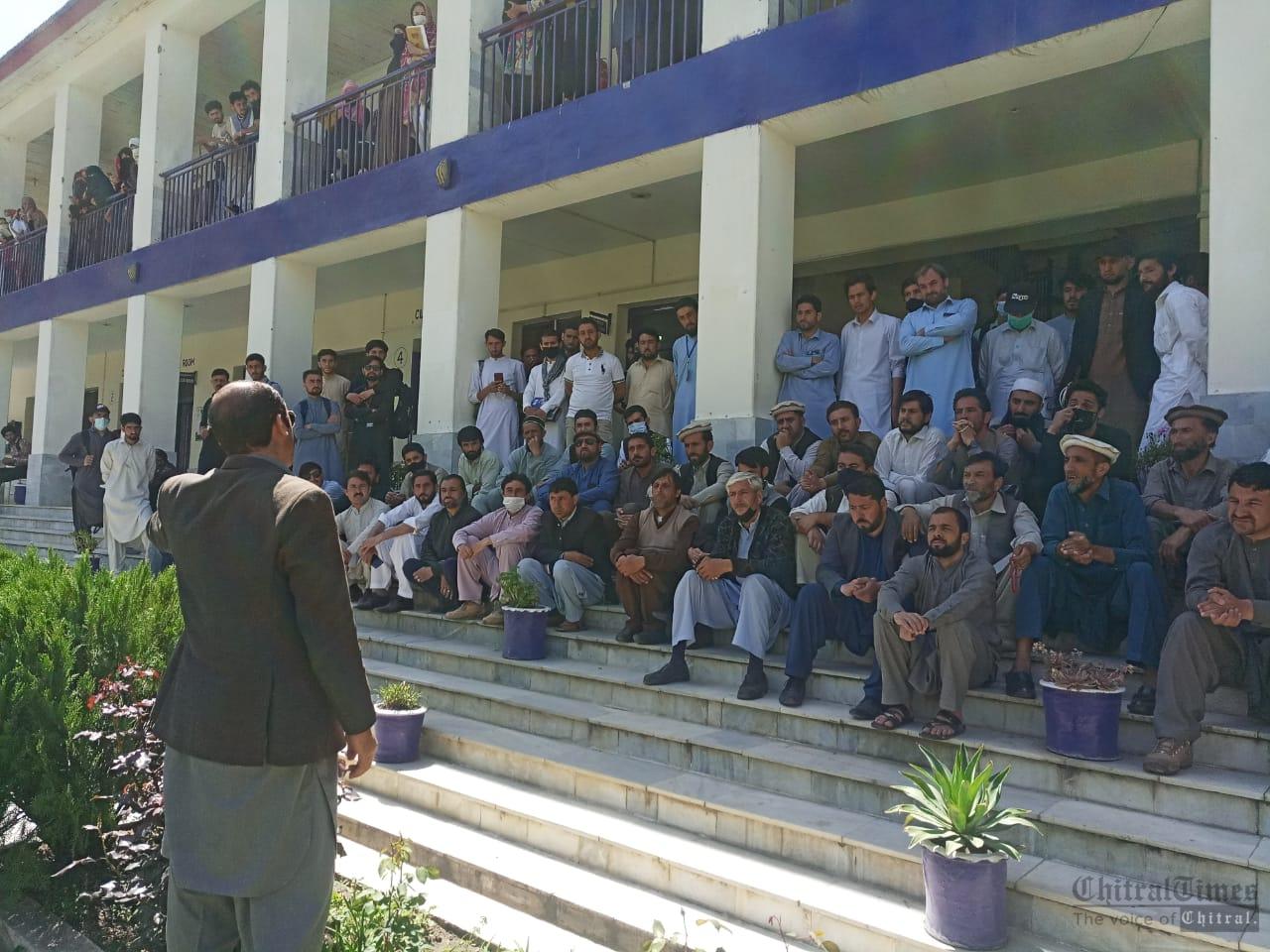 chitraltimes university of chitral employees protest