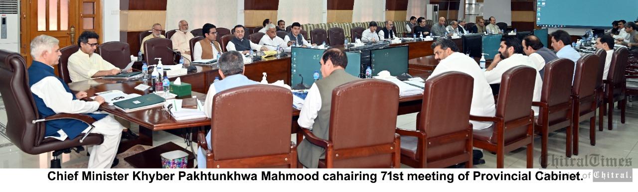 chitraltimes cm khyber pakhtunkhwa mahmood khan chairing cabinet meeting