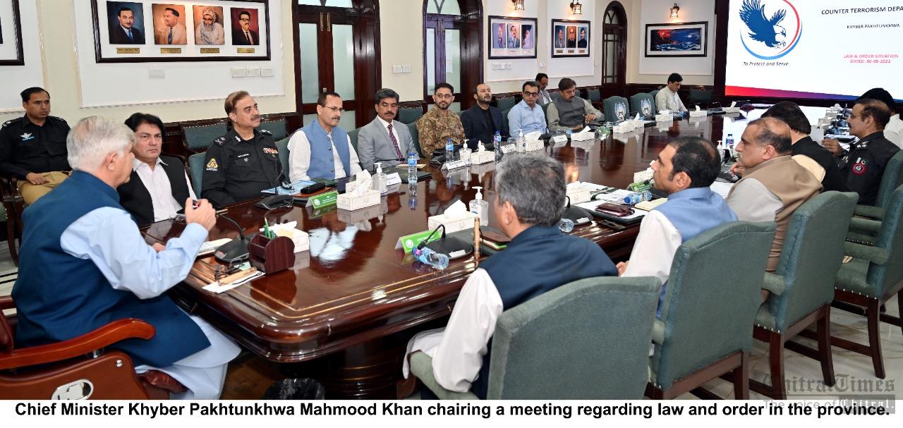 chitraltimes cm kpk chairing law and order meeting