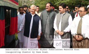 chitraltimes cm mahmood inagurating abbottabad bypass road