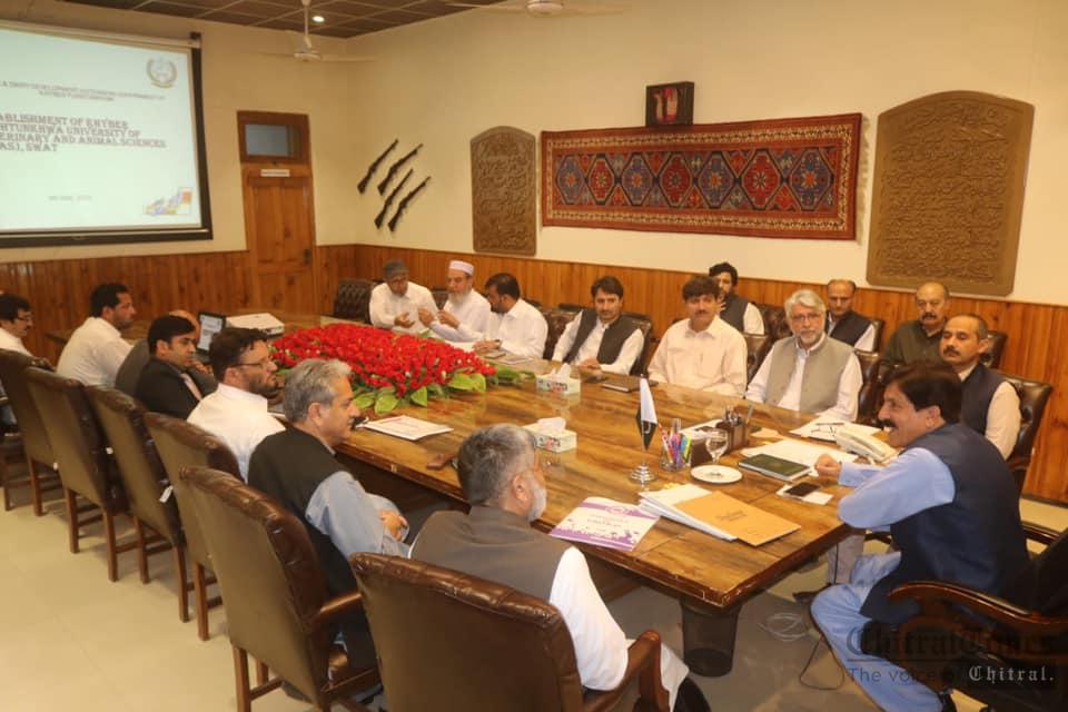 chitraltimes commissioner malakand shaukat ali yousufzai chairing vcs meeting