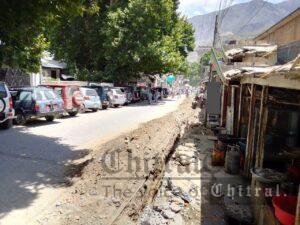 Chitraltimes chitral bazar cable excivation 1
