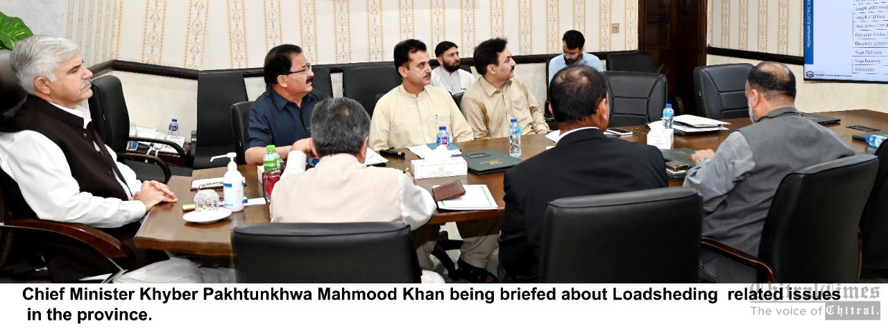 chitraltimes cm kpk briefed about loadsheeding
