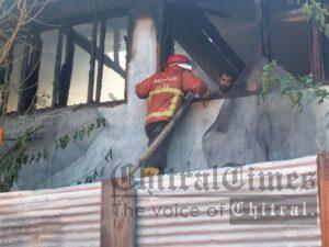 chitraltimes khalid mehmood house cut fire danin chitral rescue1122 1