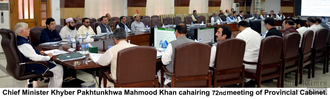 chitraltimes kp cabinet meeting 72 chaired by cm kpk