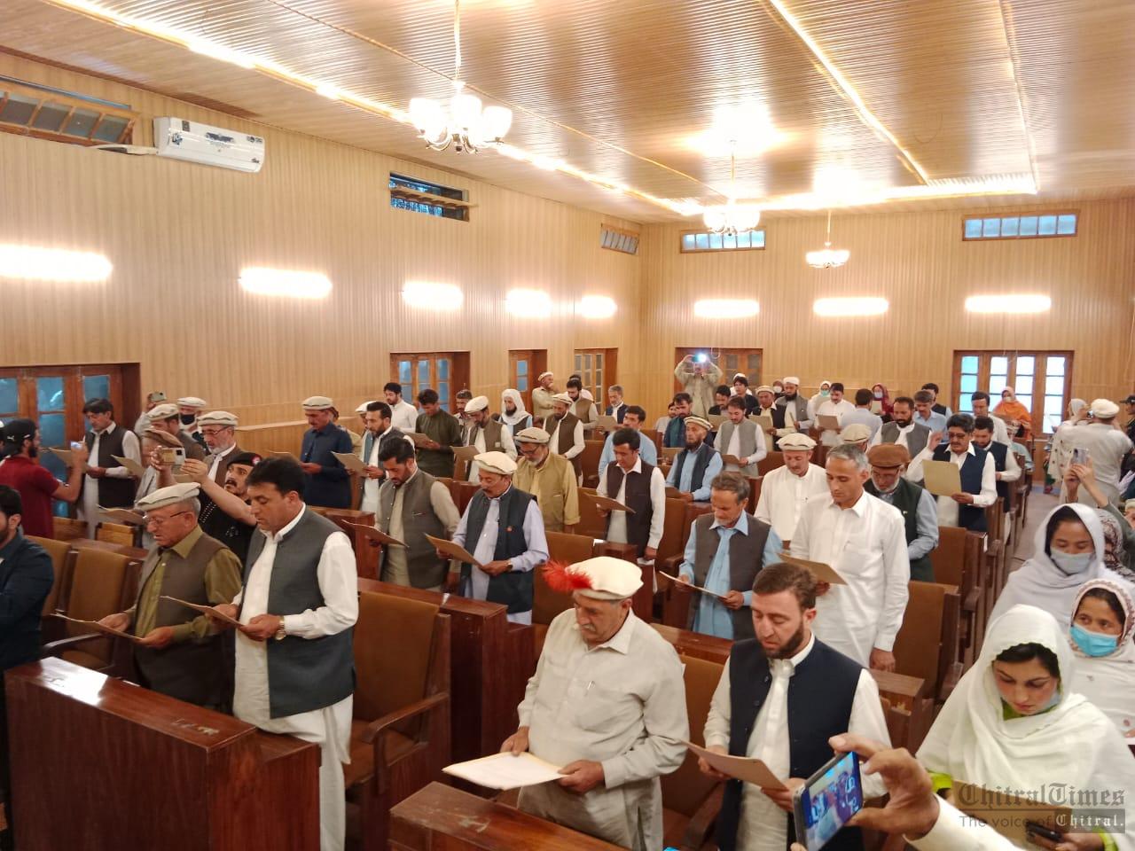 chitraltimes local govt chairman councillors oath taking ceremoney lower chitral 1