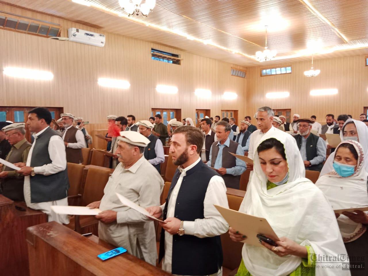chitraltimes local govt chairman councillors oath taking ceremoney lower chitral 2