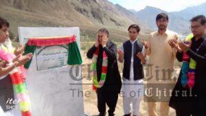 chitraltimes soil and water conservation project inaguration gombas broze chitral