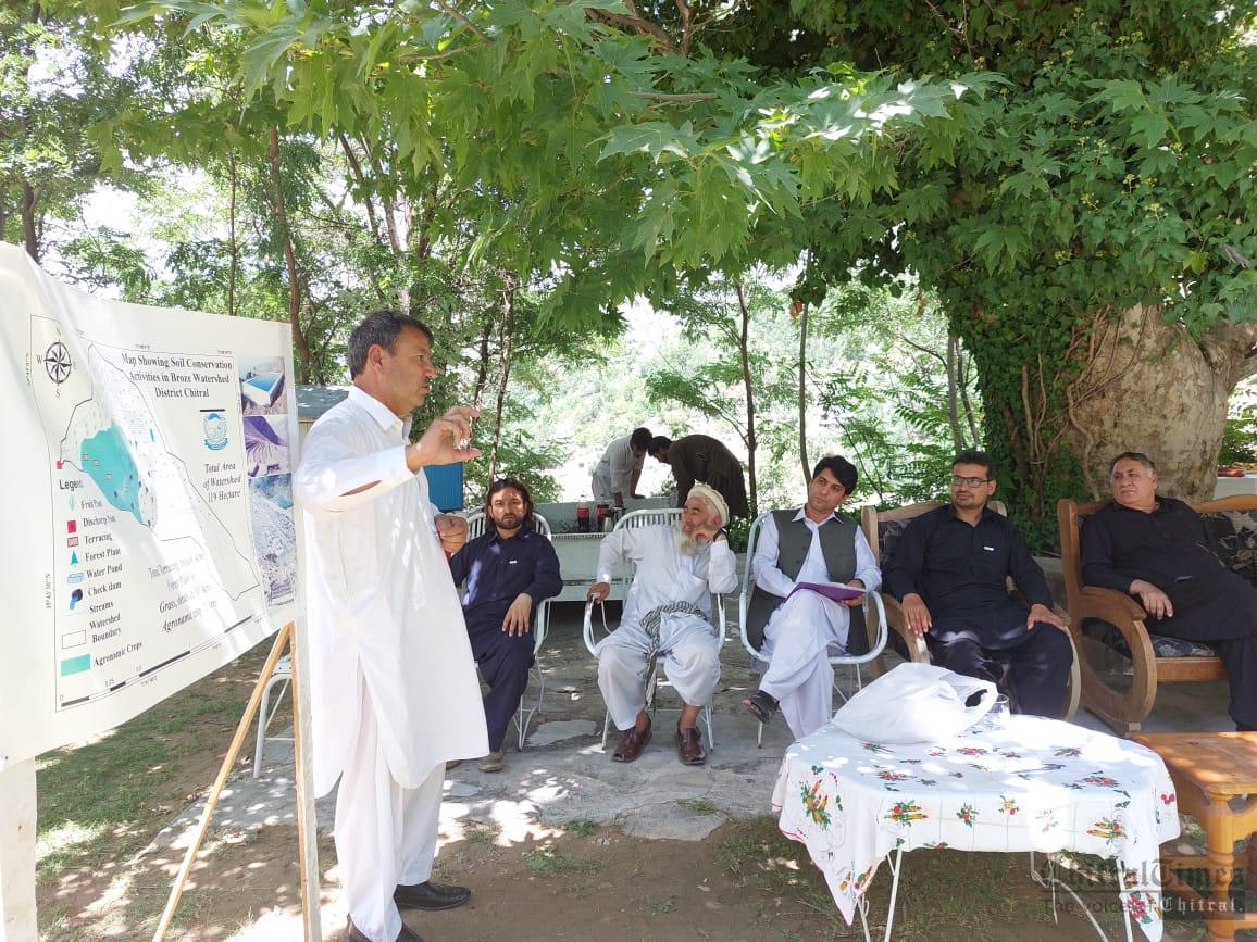 chitraltimes soil and water conservation project inaguration gombas broze chitral3