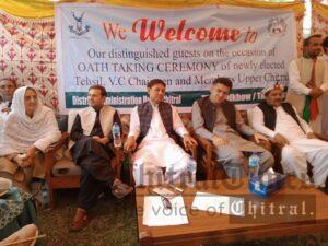 chitraltimes upper chitral lg candidates oath taking cermoney tehsil chairman upper1