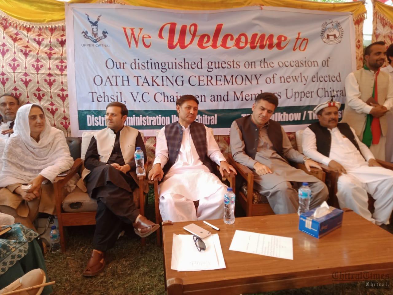 chitraltimes upper chitral lg candidates oath taking cermoney tehsil chairman upper1