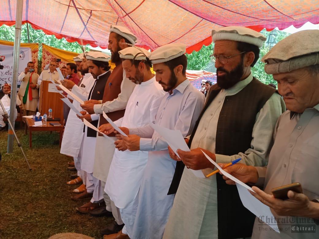 chitraltimes upper chitral lg candidates oath taking cermoney tehsil chairman upper5