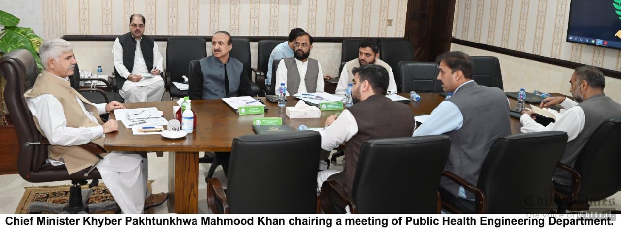 chitraltimes cm kp chairing phe department meeting