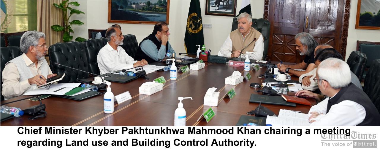 chitraltimes cm kpk mahmood chairing land use and building control authority meeting