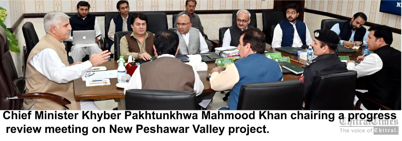 chitraltimes cm kpk mahmood khan chairing new peshawar valley project