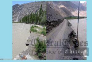 chitraltimes khuzh mastuj road washed away in heavy flood