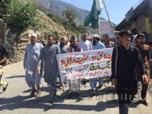 chitraltimes residents of ashirate long march for electricity chitral1