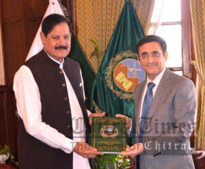Acting Governor KP receive performance report form Chairman KP PSC