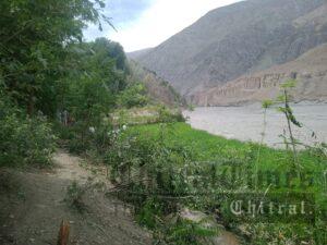 chitraltimes Barenis river irosion and flood hit agriculture land