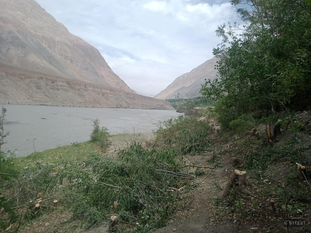 chitraltimes Barenis river irosion and flood hit agriculture land1