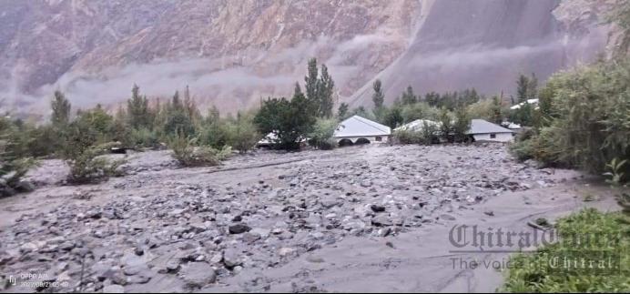 chitraltimes flash flood hit Brep area of upper chitral