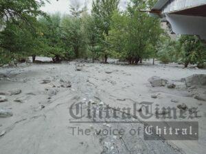 chitraltimes flash flood hit Brep area with apple gardens