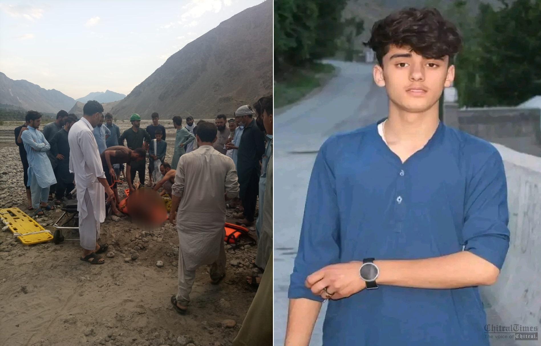 chitraltimes young boy umar drown into river chitral