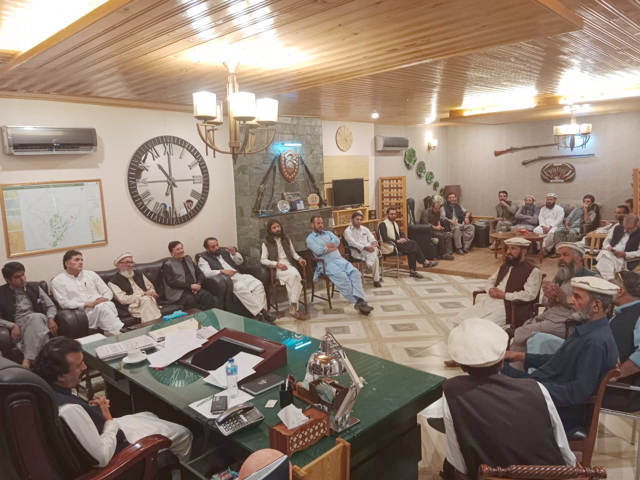 chitraltimes deputy commissioner lower chitral anwar ul haq chairing meeting3