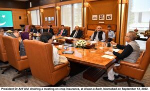 chitraltimes president dr arif alvi presides over meeting on crop