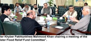 chitraltimes cm kp mahmood khan chairing flood relief meeting